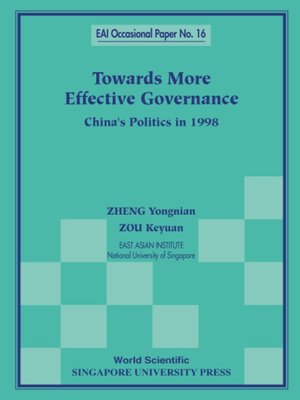 cover image of Towards More Effective Governance